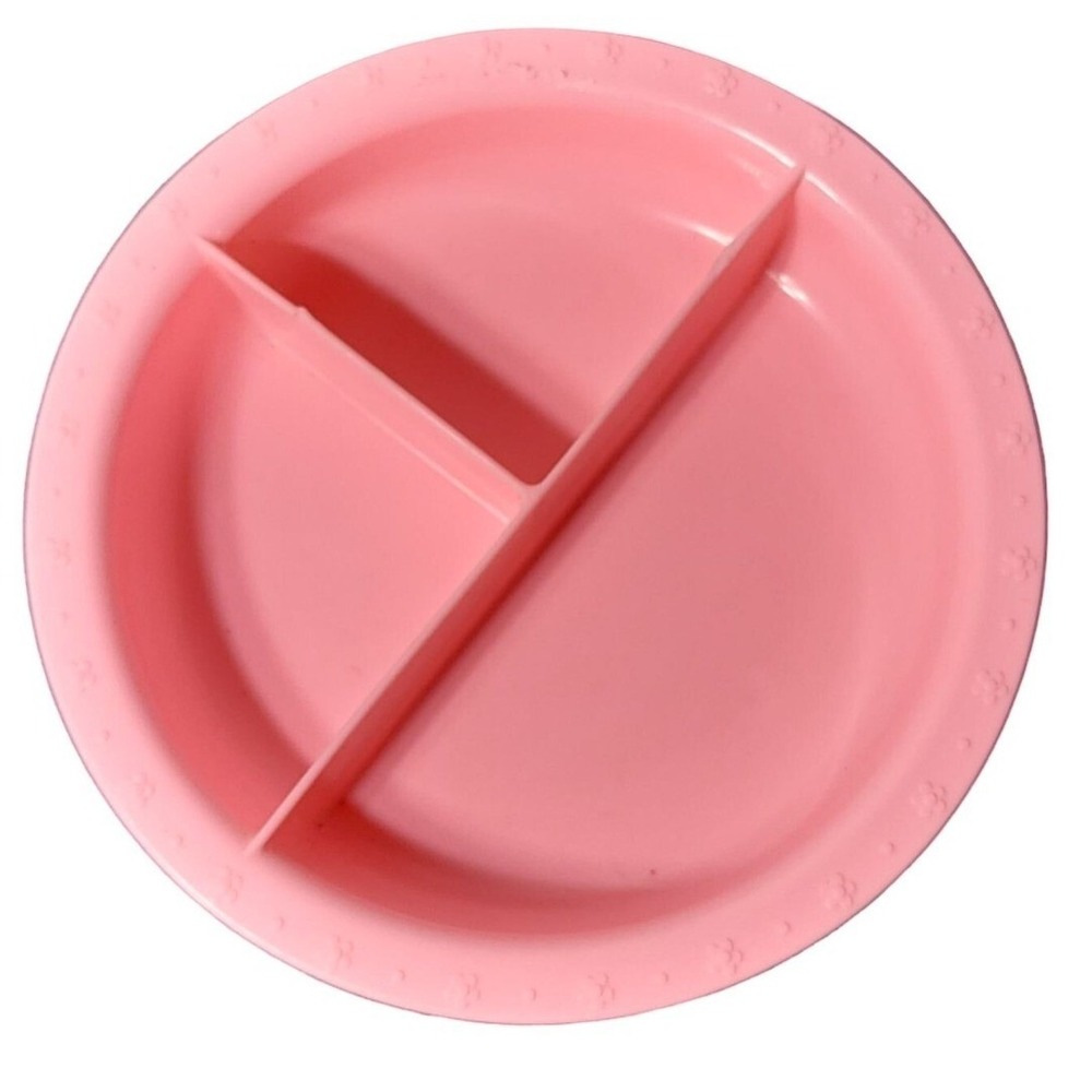 Vintage 1990 Kenner‎ Baby Alive Pink Divided Bowl Dish Replacement